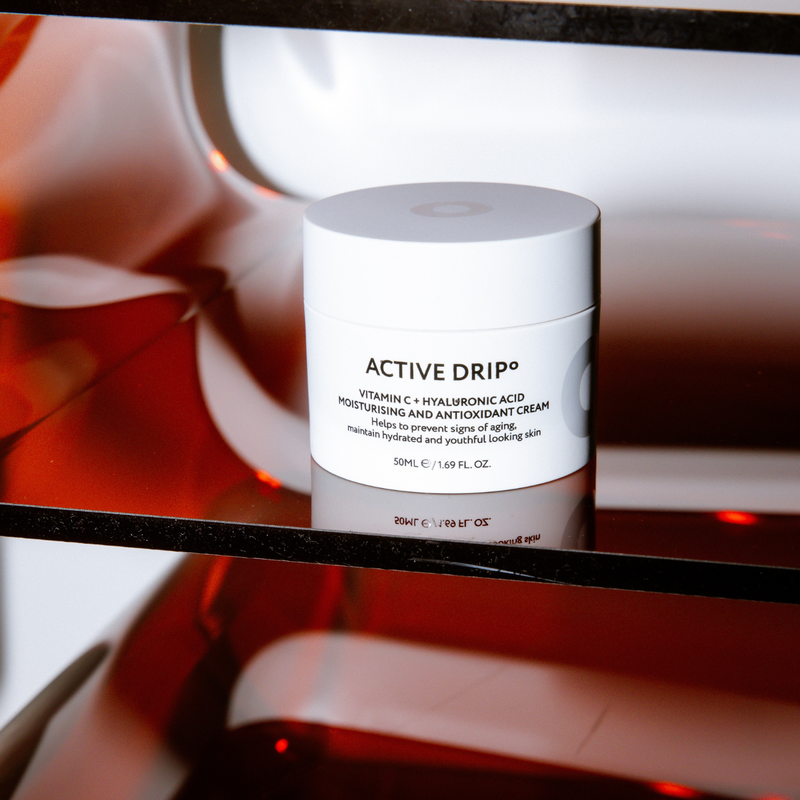 Active Drip Iconic Moisturiser jar on a table