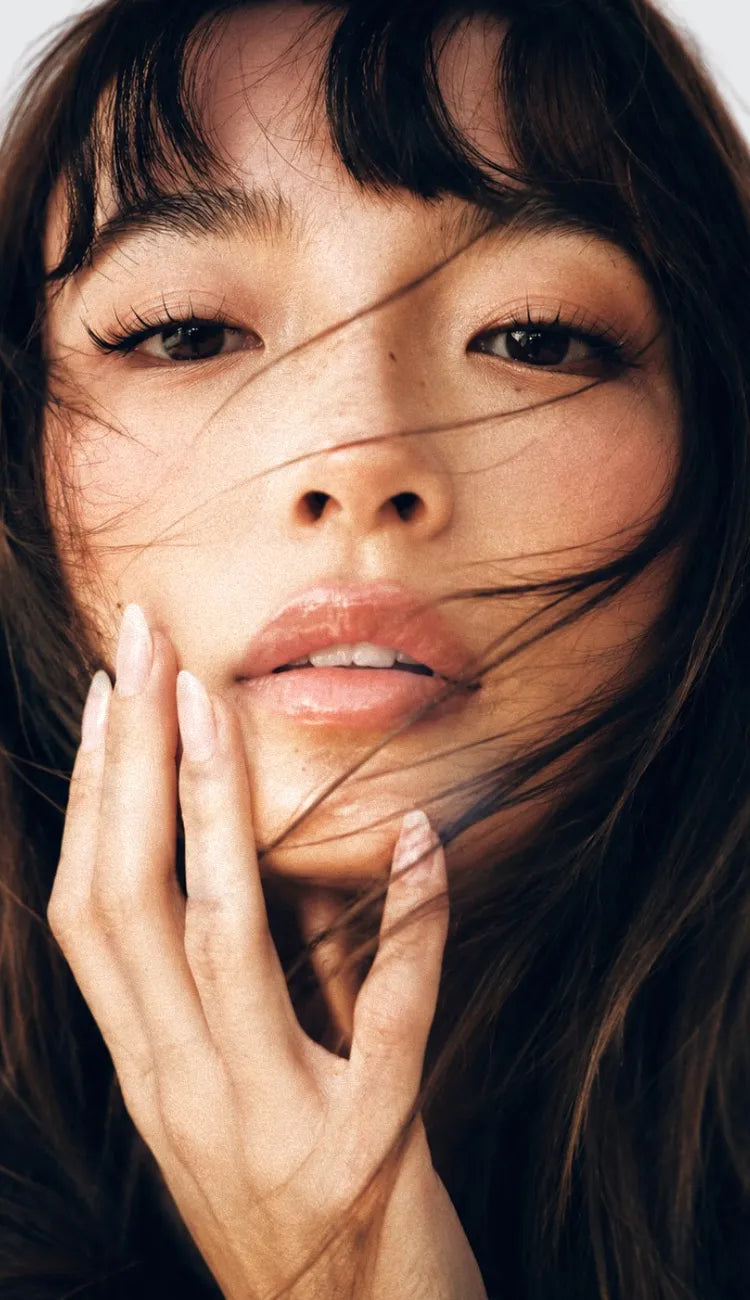 Close-up of hydrated, glowing skin